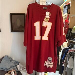 Mitchell & Ness Burgundy Jersey with White Number 17